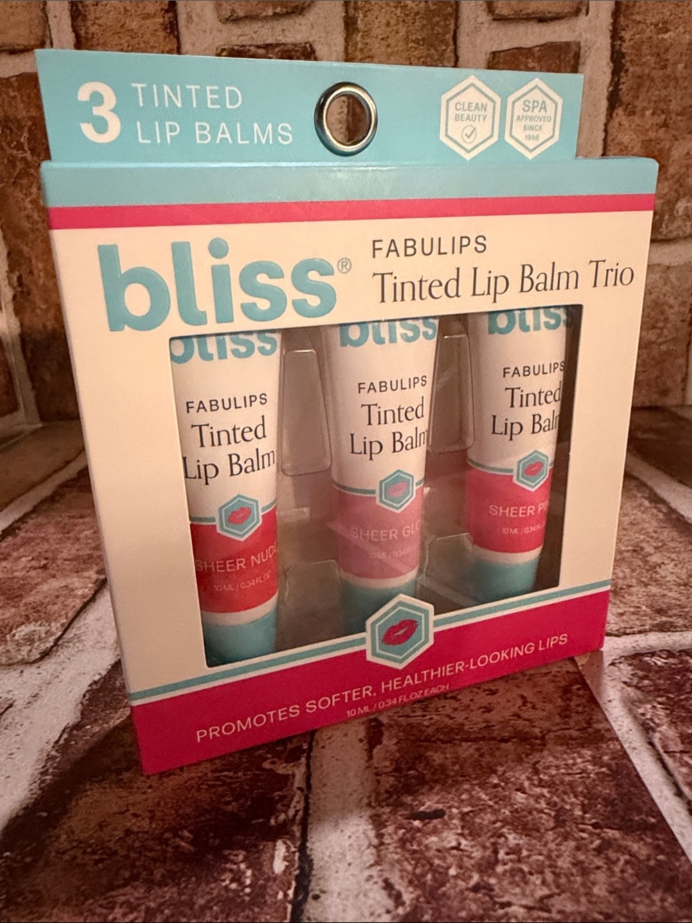 Bliss Fabulips Tinted Lip Balm Trio - Sheer Nude, Sheer Glow, Sheer Pink